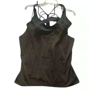 Athleta Tank Top with Inner Bra Black Size XL